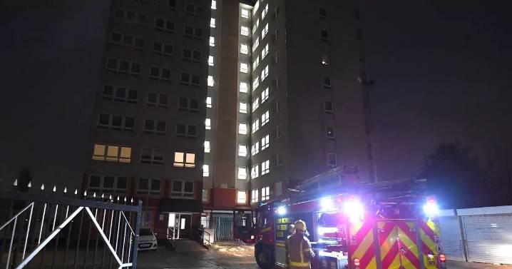 Emergency crews pelted with fireworks while racing to blaze at high