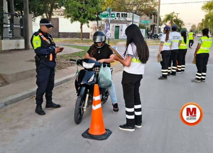 El Municipio de Las Breñas articula con Policía Caminera operativos de tránsito en la ciudad