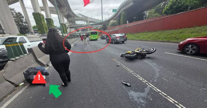 Así quedó Periférico Sur tras el choque de motociclistas que dejó un muerto y varios heridos