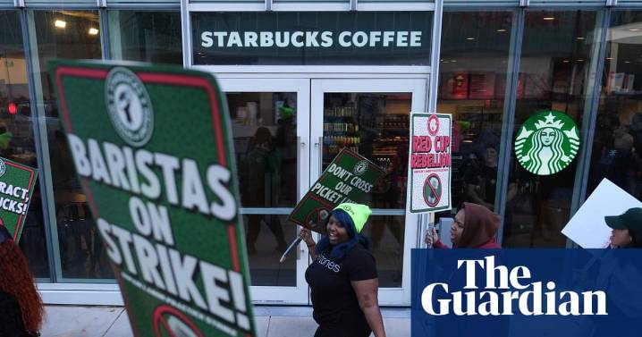 ‘No contract, no coffee’: what to know about the Starbucks workers’ strike in over 40 US cities