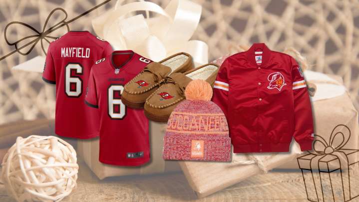 Buccaneers 2025 holiday gift guide, shop Bucs jerseys, gear, more