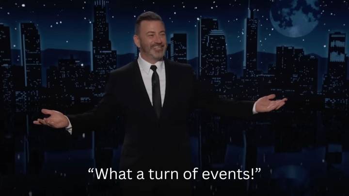 Jimmy Kimmel gleefully mocks Trumps enthusiastic reaction to meeting Mamdani