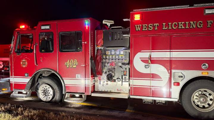 Authorities investigating crash on I-70 involving West Licking fire truck, semi