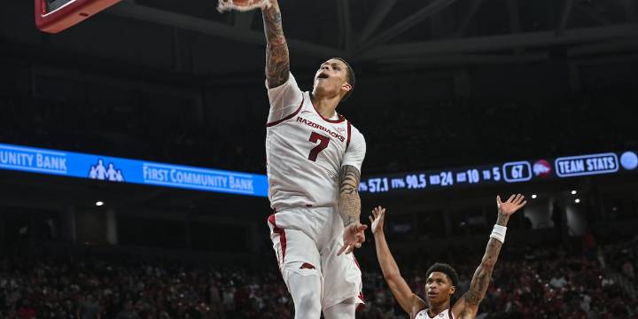 Trevon Brazile stars as No. 14 Arkansas pounds Southern in its season opener