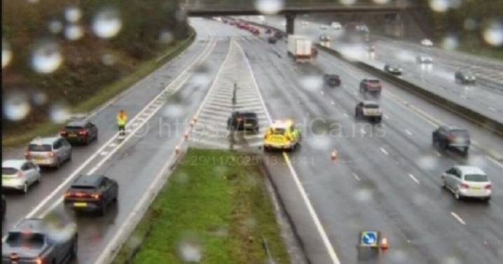 M1 traffic LIVE: Huge crash on major UK motorway as rain sparks chaos 