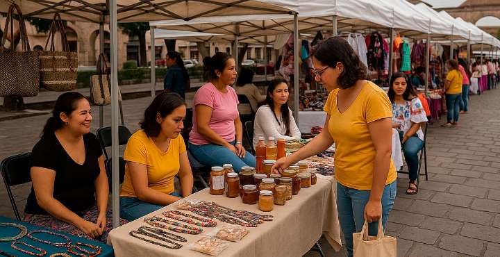 ¡Ellas emprenden! Llega Mercadita Las Solidarias al Ceconexpo de Morelia