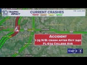 Traffic Alert: Part of road closed after crash on I