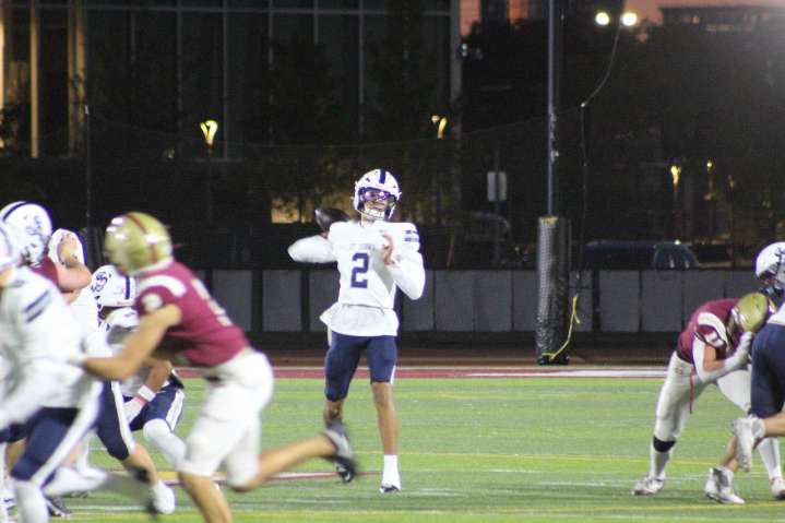 St. John’s Prep quarterback Chris Vargas exits win before halftime with apparent leg injury