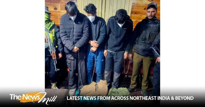 Anantnag Police arrest three youth for roaming with dummy weapons, intimidating public in Kokernag