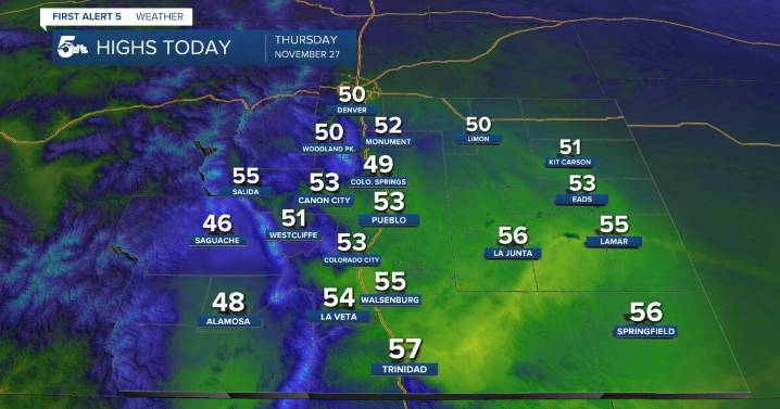 Seasonal and sunny Thanksgiving with an arctic blast on the way
