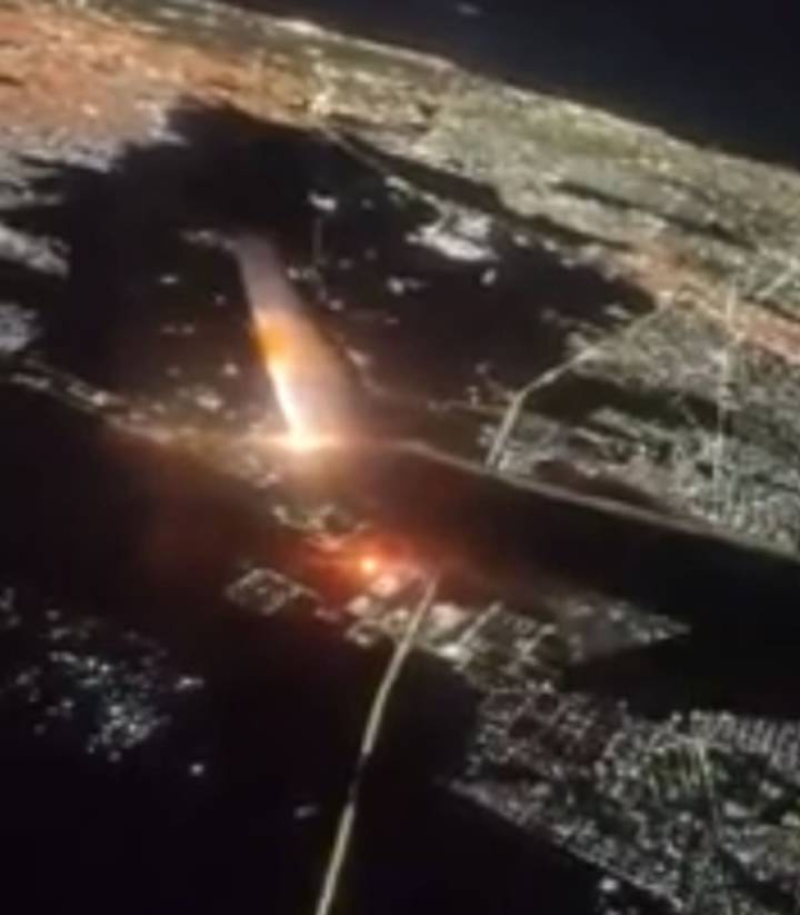 El impactante video desde un avión que registró el inicio del incendio en el polígono industrial