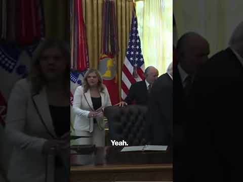 Wild Moment Drug Executive DROPS to the Floor During Live Trump Presser, Camera Cuts Out #shorts