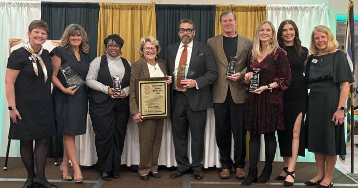 Community members honored at the Martinsburg-Berkeley County Chamber of Commerce dinner meeting