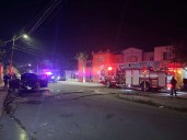 Se incendia camioneta en fraccionamiento Las Palmas