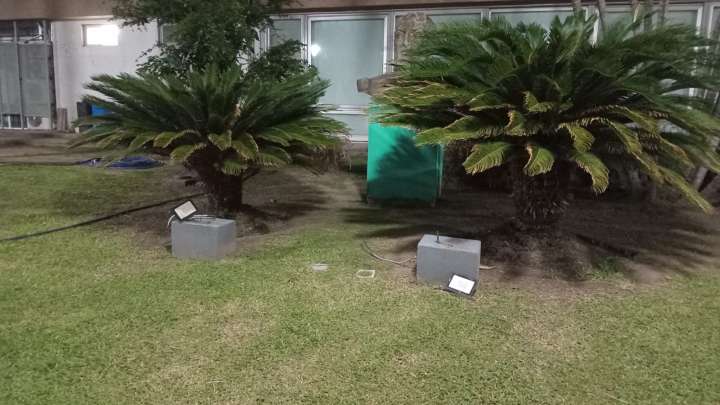 Intentó robar reflectores en Casa de Gobierno y terminó detenido