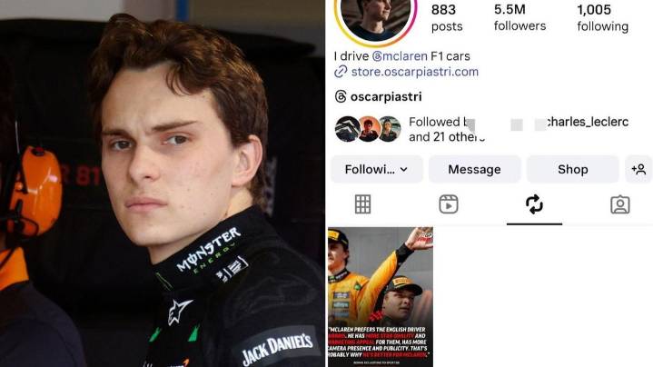 Oscar Piastri sparks F1 storm by sharing old post about McLaren preferring Lando Norris