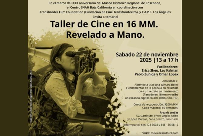 Anuncia INAH taller de cine el próximo sábado