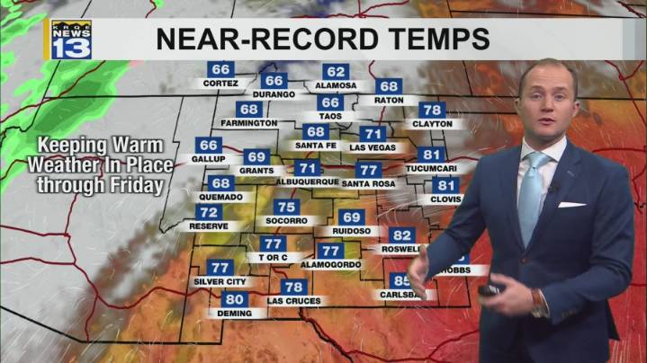Near-record warm weather continues into the end of this week in parts of New Mexico