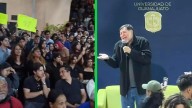 VIDEO. Increpan universitarios de la UG a Fernández Noroña durante encuentro de Ciencia Política
