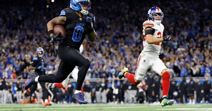 Jahmyr Gibbs rescues Lions with long TD run in OT for 34