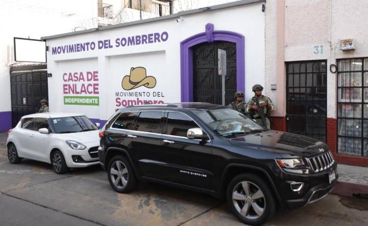 VIDEO Grecia Quiroz llega a Uruapan en medio de un fuerte dispositivo de seguridad