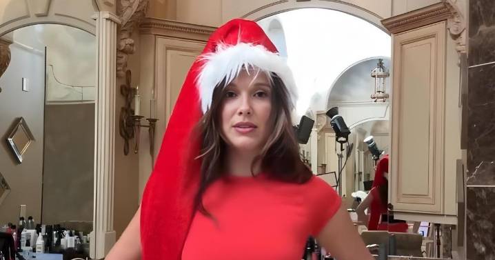 Millie Bobby Brown Becomes an Elf on the Shelf in Micro Shorts