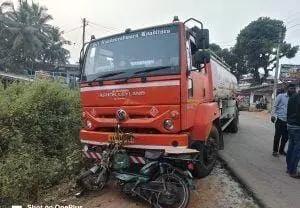 59-year-old rider killed on spot in tanker-motorbike collision in...