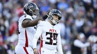 Falcons miss an extra point, Patriots hold on for a 24