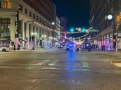 Gunfire erupts downtown; buildings, cars damaged