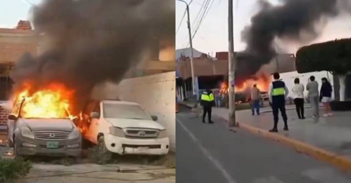Dos vehículos de la PNP de Chimbote ardieron en fuego: Fiscalía investiga si incendio fue provocado