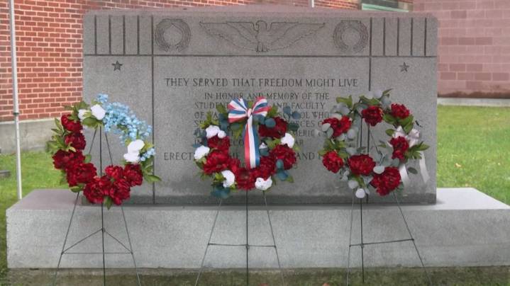 Watervliet students, staff mark 80 years of WWII monument