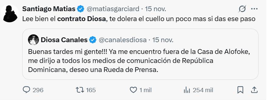 El mensaje de Diosa Canales tras salir de famoso reality y la «amenaza» de Alofoke