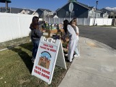 Lehi youth transform yard into a mini food bank to help those in need