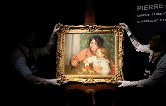 Subastan obra desconocida de Renoir por 1.8 millones de euros en París