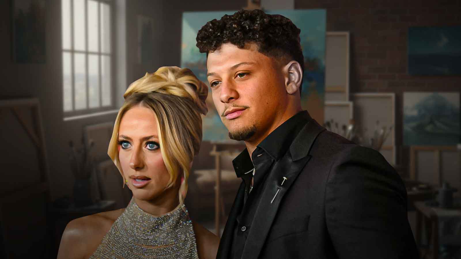 Patrick Mahomes, wife Brittany paint hilarious renditions of each other