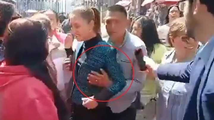 Acosaron a la presidente de México en plena calle: detuvieron al autor