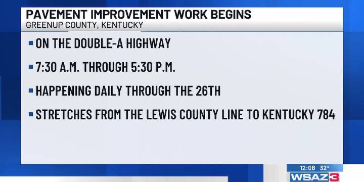 Pavement improvement work begins