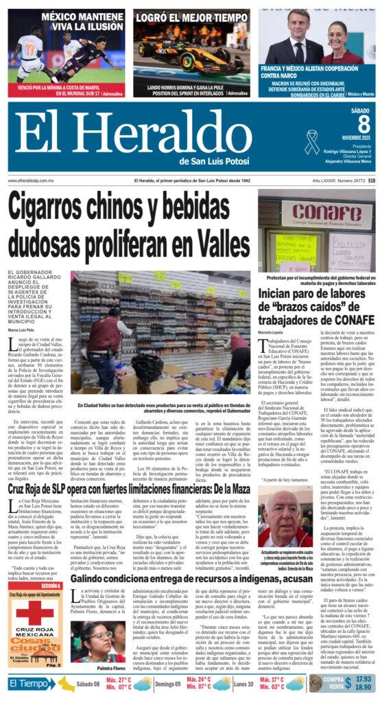 Edición impresa 8 de noviembre 2025
