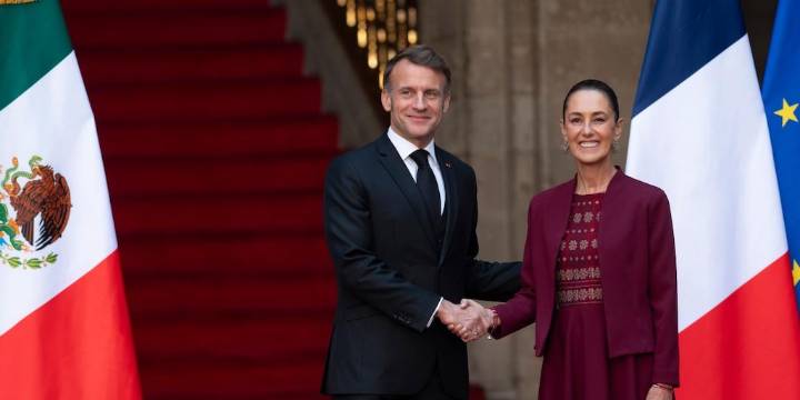 Macron agradece recibimiento de Claudia Sheinbaum: celebra 60 años de relación entre México y Francia