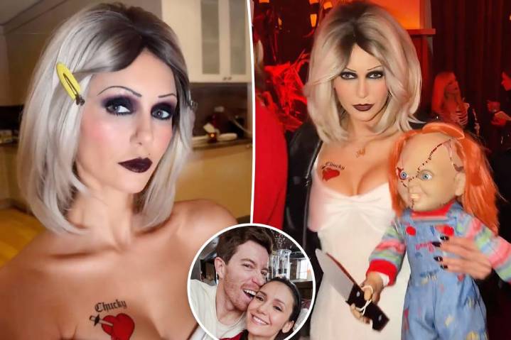 Nina Dobrev mocks her split from Shaun White with pointed Halloween costume