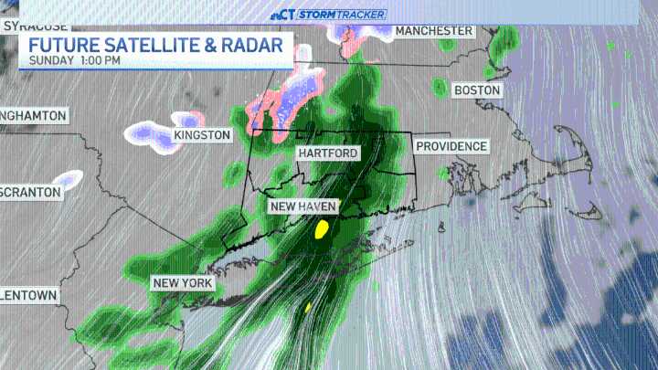Tracking Sunday rain showers before a chance for snow on Tuesday