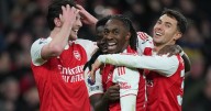 Arsenal hosts Bayern in clash between Champions League's top two. Inter aims for 5th win at Atletico