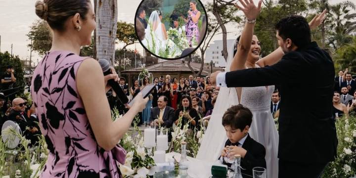 Anahí de Cárdenas conmueve en boda de Natalia Salas y Sergio Coloma al dirigir ritual de la arena: “Entrega, fortaleza, conexión”