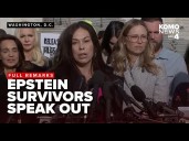 Jeffrey Epstein survivors and lawmakers rally in Washington, D.C.