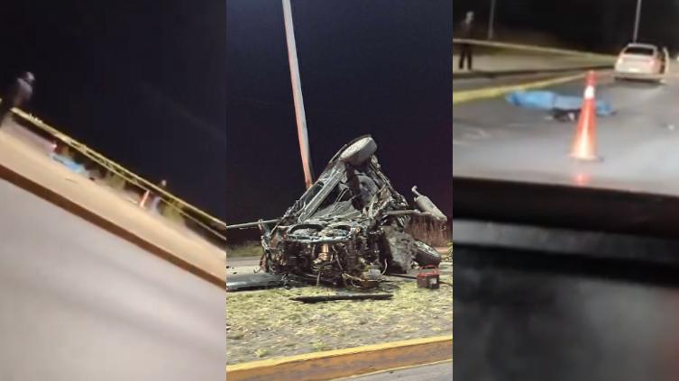 Jóvenes salieron volando; así quedó accidente en la salida a Juárez🎦