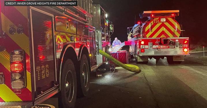 House and garage collapse during fire in Inver Grove Heights; no injuries