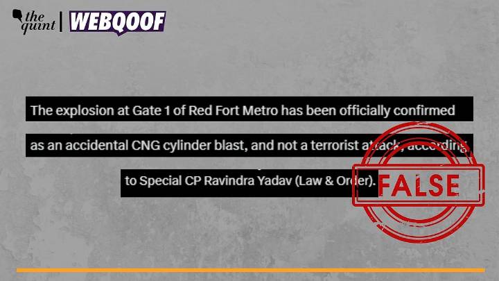 Did Special CP Ravindra Yadav Say Delhi Blast Was Due to CNG Cylinder? No!
