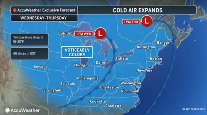Big temperature drop in Thanksgiving Day forecast for N.J. with up to 40 mph gusts