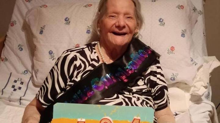 Candelaria, de Ingenio, 104 años "sin pizza ni estrés"