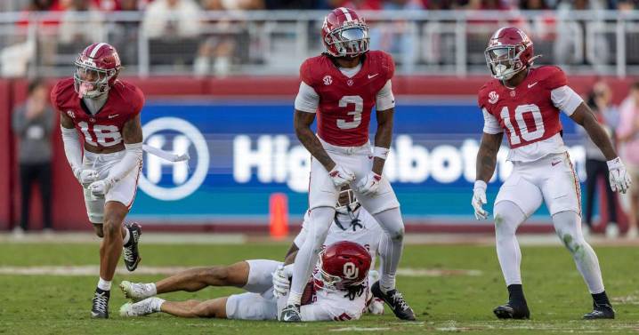No. 11 Oklahoma delivers defensive gem and upsets No. 4 Alabama 23